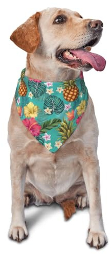 Hundhalsduk, hawaii-stil, ananas, triangulär haklapp, hundnäsduk, söta hundtillbehör, hundhalsdukar
