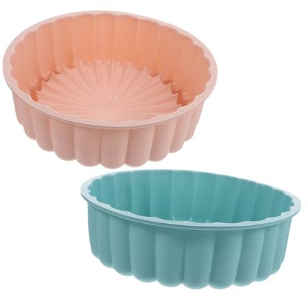 OFFSCH 2pezzi Stampo in Silicone Forma di Girasole Due Rotondi per Dolci e Dessert Resistente al Calore Fino C Antiaderente