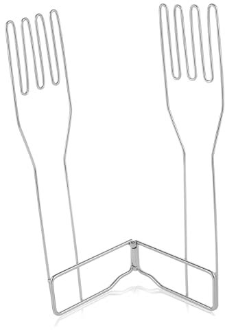 MOLUCKFU Foldable Kitchen Glove Drying Rack Holder in Silver Iron, Quick Drying Stand for Kitchen Gloves and Hand Towels, Minimalist and Stylish Design for Sink and Countertop Use