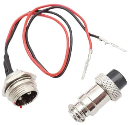 GX16 Set di spine per connettori a 3 poli presa femmina maschio compatibile con caricabatterie elettrico per scooter Razor Bike 2 fili 3 pin