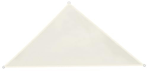 Sun Shade Sail Triangle, Sail Right Angle Waterproof Anti-UV Sunscreen Awning Canopy with Fixing Kit, for Outdoor Garden Patio Party Backyard Yard Camping, 2m Triangle (Off White)