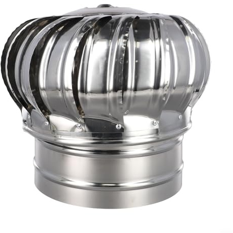 Jonikuper Rotating Chimney Cowl Cap,Anti Downdraught Chimney Cover,Stainless Steel Material,for Enhanced Ventilation(Ø200 MM)