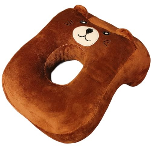 FYKZQWDS Oreiller avec trou pour les bras, joli oreiller doux avec trou pour les oreilles, peut être utilisé pour dormir dans les salles de classe, les bureaux, les bibliothèques, les avions, convient