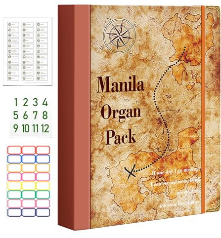 Beschriftete erweiterbare Taschen,Life Binder Organizer Kit für Dokumente - Aufbewahrungsordner für beschriftete Buchstaben - Familien-Ordner für wichtige Dokumente für Karten, Pässe, Briefe, Papiere