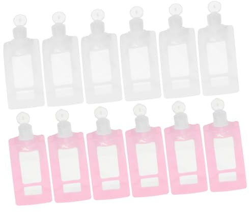 PACKOVE Lot de 20 Pochettes de Voyage Souples 90 Ml Format Compact Étanches pour Shampoing et Lotion, Sachets Plats Polyvalents pour Articles D’hygiène en Déplacement, Couleurs Rose