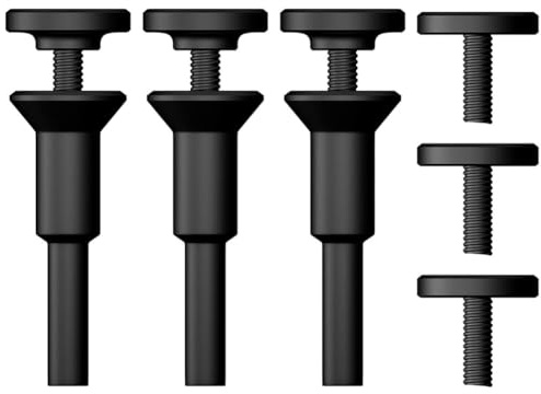 Jooehyer Trennscheiben-Montagedorn 3/8 und 1/4 Aufnahmebohrung mit 1/4 Schaft für Geradschleifer-Zubehör, 3er-Pack