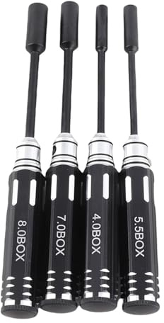 Destornillador Hexagonal, Set de 4.0MM, 5.5MM, 7.0MM, 8.0MM, Multifunción, Ligero y Compacto para Modelismo, RC Cars, Drones y Juegos de Construcción