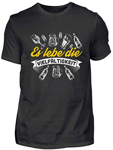 Camiseta para hombre ideal para fans de cerveza Pils y trigo., Negro , XL