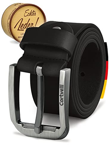 Cartvelli Premium Ledergürtel Herren Made in Germany mit Geschenkbox - Echtleder-Gürtel 40mm