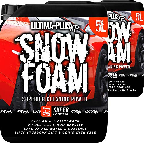 Ultima-Plus XP Snow Foam pH Neutral Car Shampoo Wash - Super Thick Foam Pre-Wash Vehicle Cleaning Detailing - Orange Fragrance (10 Litres)