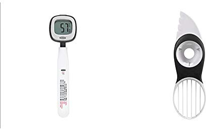 OXO Good Grips Chef's Precision Digital Instant Read Thermometer & Good Grips 3-in-1 Avocado Slicer - White