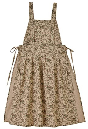 Nanxson Damas Delantal De Algodón Floral Impreso Babero Hendidura Lateral Con Bolsillos Para La Cocina, Jardín, Tareas Domésticas, Floristería