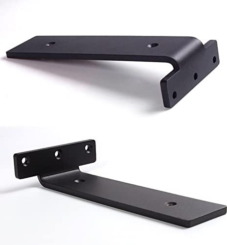 XFAK 15cm Schwebende Regalträger L Versteckte Regalstützen Wandmontage Blinde Regal Schwerlast Metall Regalhalterungen, Industrielle Stil, 2 STK. (Size : 30cm/12in)