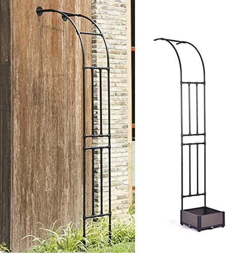 Lnder Metall Rosenbogen Mit Pflanzkästen Wetterfest Torbogen Pflanzenbogen Gartenbogen Stabiles Rankhilfe 60x240cm 240x240cm (Size : 180x240cm/71x94in)