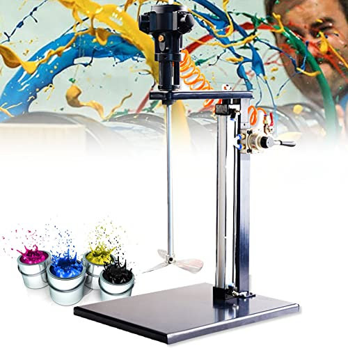 XDLYWUZIQ Pneumatischer Halterungsmischer, 5 Gal / 20lppneumatische Farbmischmaschine, Vertikales Desktop-Luftrührwerk, Zum Mischen Von Futter, Gips, Farbe, Zement, Mörtel,Impeller