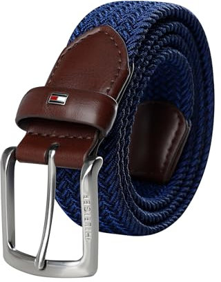 Tommy Hilfiger Herren Fabric Web Braided Belt Gürtel, Marineblau, Large (38-40)