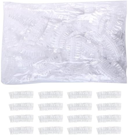 100 Piezas Desechables Ducha Auriculares Oreja Transparente Orejeras Impermeable Protector Oreja Cubierta con Elásticos Pelo Ducha Baño Baño