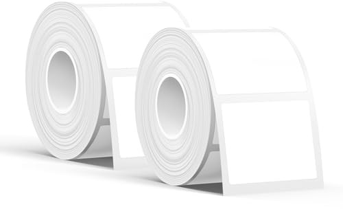 SUPVAN KATASYMBOL T50M Pro Etiketter, Termiska Självhäftande, Vattentät Etikett För Hem, Kontor Och Skola, Kompatibla Med T50M Pro, 40 mm x 30 mm, 250 St/Rull, 2 Rullar, Svart På Vit