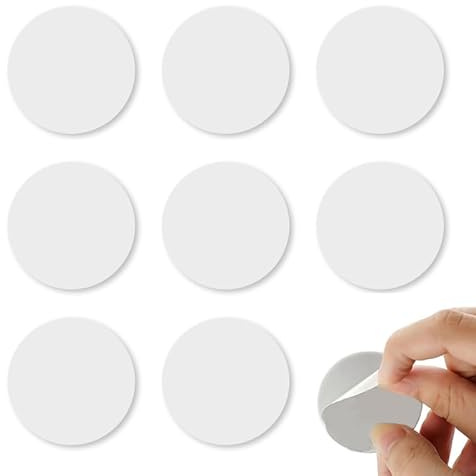 YAFIYGI 8 Pcs Adhesive Disk for Suction Cup Shower Suction Cup Adhesive Sticker Discs 80mm Circular Plastic Mounting Pads Heat Resistant Double-Sided Stickers Suction Items Coated Stick Pad Holder