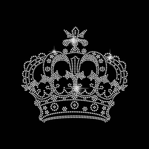 SUPERDANT Krone Strass Transfer zum Aufbügeln Krones T Shirt Bügelbild Strass Hotfix Transfer Patch Krone Stras Transfer Aufbügel Krones Bling Aufkleber Für T Shirts Hoodie Tasche Mantel