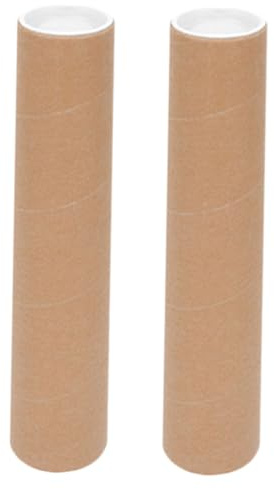 JECOMPRIS 2 Stück Posterrollen Versandhülsen mit Kappen Dokumenten Aufbewahrungsrohr 7,6cm Innendurchmesser 30cm Länge Dickes Material Kunstwerk Transport für Lagerung und Versand