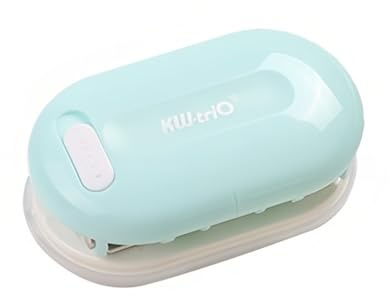 HUIOP Perforatrice à 3 trous, mini perforatrice à feuilles mobiles à main, support, ouverture de 5,5 mm, capacité de 5 feuilles, pour cahier, scrapbooking, etc