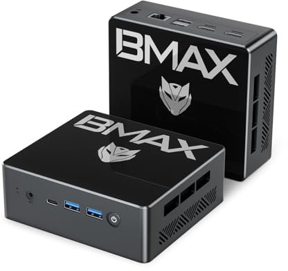 BMAX Mini PC B4 Ultra Intel N150 13a Generazione Twin Lake (Supera N100/N95, fino a 3,6 GHz) 16 GB SO-DIMM DDR4 512 GB M.2 SSD, Mini Computer Doppio Display, HDMI ×2, Type-C, Wi-Fi 5, BT 5.0 PC Fisso