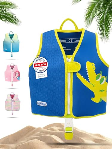 KIDVERSE Gilet Natation Enfant - qualité certifiée - Aide à la flottaison pour Fille & garçon - Apprentissage Piscine - Gilet Enfant picine - Taille S 15 à 19 kg & Taille M 19 à 30 kg