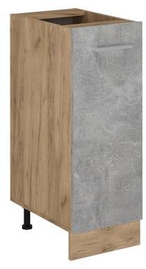 Vicco Apothekerschrank R-Line, Beton, 30 cm ohne Arbeitsplatte, zur freien Kombination innerhalb modularer Küchensysteme
