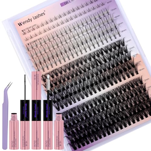 Kit Ciglia Extension 4 Stili, Ciglia Finte Ciuffetti 40D+50D+7D E Inferiori Manga Ciglissime Volume Lash Clusters Naturale 0,07 12-18 Millimetri Con Colla Pinzette Ciglia E Pennello(4SX-40D+50D)