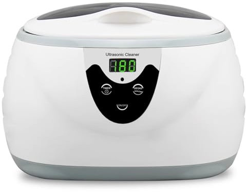 GZPKJ Ultraschall-Reinigungsgerät, Digitaler Ultraschall-Teilereiniger, Fassungsvermögen 600 Ml, Einstellbare Zeit Von 8 Minuten/5 Zeitperioden, Für Professionelle Werkzeuge, Metallteile, Schmuck