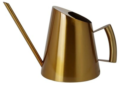 CHIMHOON 0,9/1,5 L Edelstahl Gießkanne, Gold Edelstahl Gießkanne für Zimmerpflanzen, Zimmergießkanne, Blumenkanne Design Kanne, Zimmerpflanzen Tool, Giesskanne, Blumengießkanne (1500 ml)