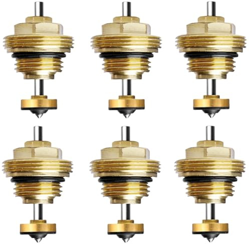 Terphadp Collettore per Riscaldamento A Pavimento, Confezione da 6 Nucleo Valvola A Perno di Ritorno M30 X 1,5, Nucleo Valvola A Perno di Ritorno, Nucleo Valvola Termostatica