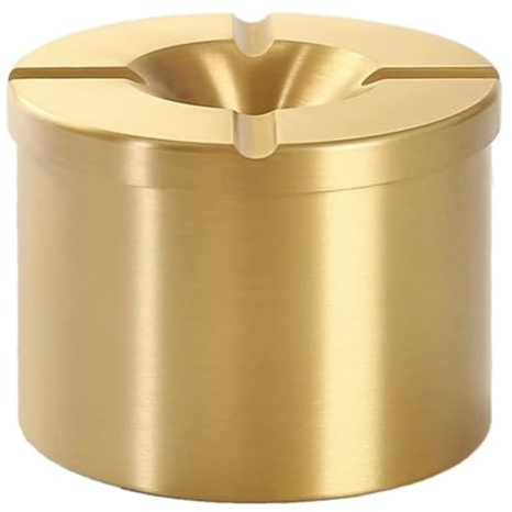 Deko Aschenbecher Aschenbecher Aus Messing Mit Deckel Indoor Outdoor Aschenbecher Tischplatte Einfacher Aschenbecher Metall Für Home Office Patio Balkon Zigarrenaschenbecher