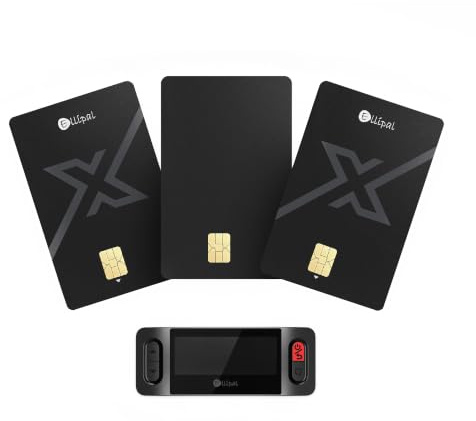 ELLIPAL X Card Crypto Wallet Lot de 3 – Portefeuille froid pour Bitcoin, Ethereum, XRP, NFT et plus de 10 000 jetons – Portefeuille matériel NFC pour stockage à froid