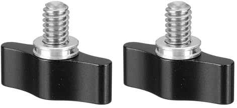PATIKIL Manopola a vite di bloccaggio 1/4 x 2,2 cm, 2 viti a testa a T in lega di alluminio per fotocamera DSLR, supporto per flash, adattatore per supporto luce, sistema di montaggio per fotocamera
