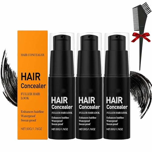 3 Stück Lefron Haar-Concealer,Wasserdicht Und SchweißDicht FüR Dauerhafte Abdeckung,Deckt Sofort Graue Haarwurzeln Ab,FüR Damen Und Herren