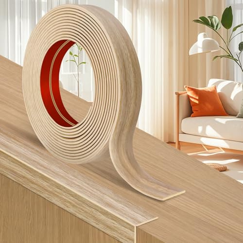 Baguette d'angle Autocollante PVC, Protection Flexible pour Murs et Meubles, Cornière Moulure Murale Profilé de Bord Souple pour Plafonds, Sols et Portes