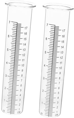 POPETPOP 2 pièces Pluviomètre Tube de Mesure Pluie Plastique Léger Portable pour Jardin Extérieur Précis