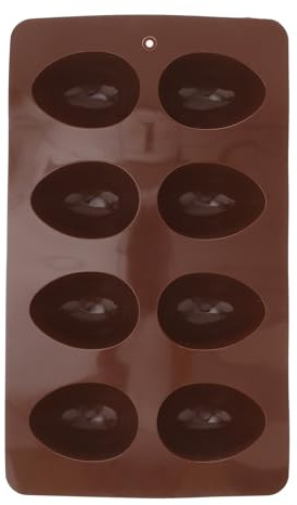 BAZEITFLOW 8 Cavity Easter Egg Silicone Cake Mould for Baking Chocolate Making Candy Cupcake Jelly and Ice Cube Tray DIY Mold