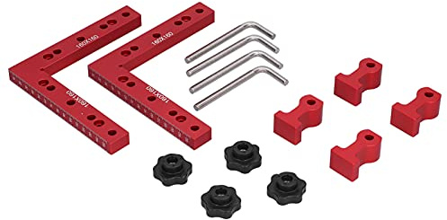 Strumento di serraggio per carpentiere Dispositivo per la lavorazione del legno a 90° in alluminio durevole 160x160 mm
