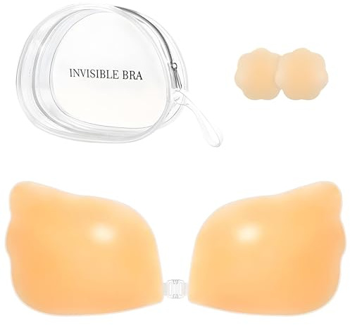 Sujetador adhesivo sin tirantes, ultra pegajoso, invisible, de silicona, reutilizable, para vestido sin espalda