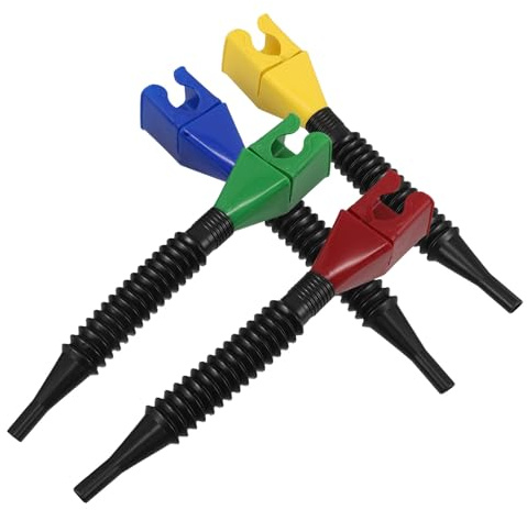 NIYANGLE Imbuto per Olio con Tubo Flessibile e Clip in Plastica Pieghevole Strumento Pratico Evitando Fuoriuscite per Rifornimento Auto e Motociclette