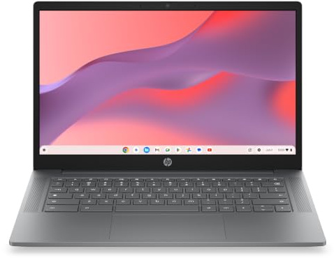 HP Chromebook 14a-nm0002nsx - Ordenador Portátil Chromebook 14 Full HD (1920x1080), MediaTek Kompanio, 8GB RAM, 128GB Almacenamiento, ChromeOS, QWERTY Español