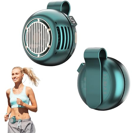 Mini ventilador portátil con clip USB, 2026 nuevo, mini ventilador silencioso sin aspas, 3 velocidades, batería de 900 mAh, recargable, con clip de cintura, para viajes, oficina, camisa, regalo de