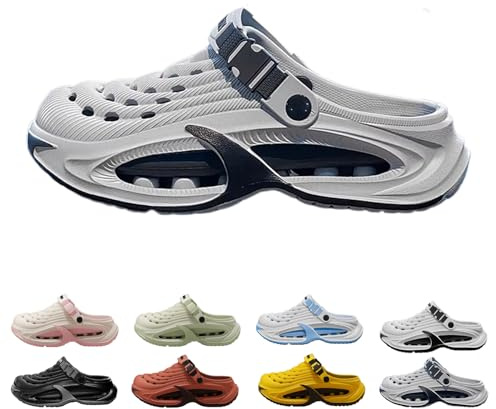 Clogs for Men Lightweight Slip-On Garden Shoes for Yard Work, Beach Walks & Everyday Comfort (Gray,44-45)