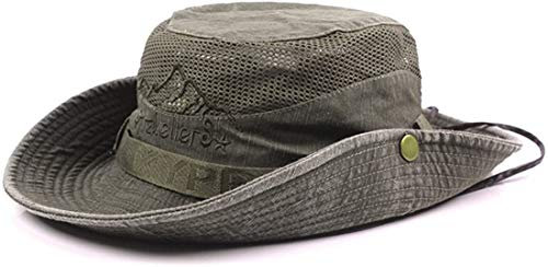 Kuyou Unisex Sonnenhut Fischerhut Boonie Hat Sport Outdoor Buschhut (Mesh Armeegrün)
