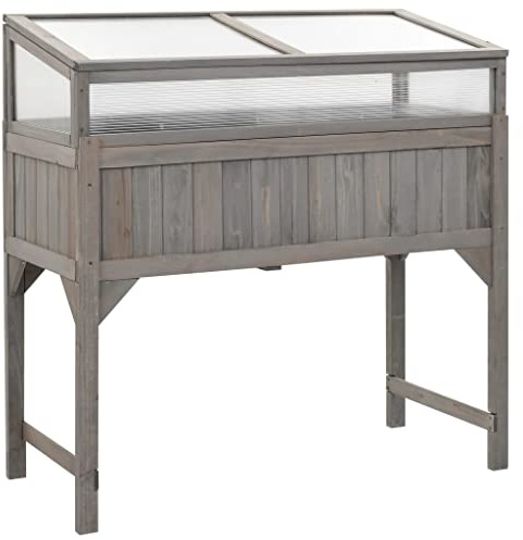 vidaXL Legno di Abete Aiuola Rialzata con Serra Rimovibile Design Sobrio Fascino Naturale Design Accattivante Robusta Vivaio Giardino Orto Frutteto