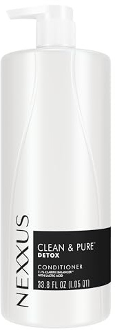 Nexxus Clean & Pure Conditioner for Professional-Level Hair Care Powered by Clarifix Balancer Technology with Lactic Acid 33.8 oz