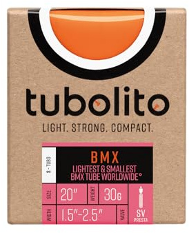 S-Tubo-Schlauch - BMX - 20 x 1,5 - 2,5 - Presta-Ventil, Orange